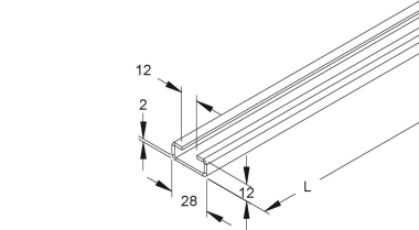 Niedax Ankerschiene C-Profil   2916/2 BO 