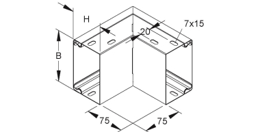 Niedax Außeneck 90° m.Deckel LEAC 60.100 