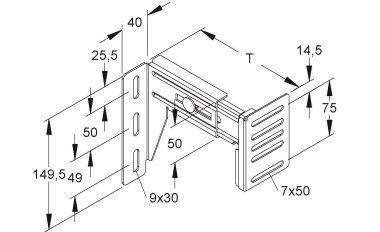 NIED Befestigungskonsole  GBKV120-180/50 
