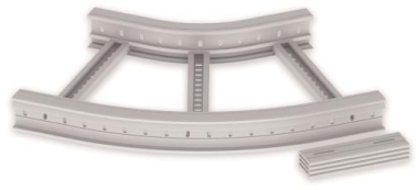 Unex Flachbogen 45  lichtgrau   67516-04 