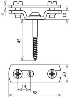 DEHN Flachbandhalter              286030 