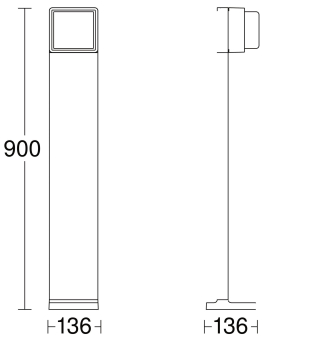 STEIN Pollerleuchte Cube GL85 SC  078683 