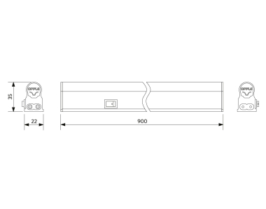 Opple LED T5 batten S 900 11W  140043902 