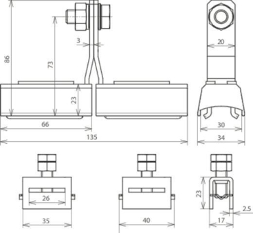 DEHN Bandrohrschelle für Ex-      540810 