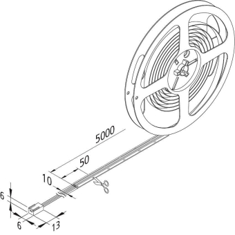 Hera LED Tape COB-10 5m 48W  20203120102 