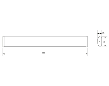 OPPLE LED-Anbauleuchte IP44 542005039900 