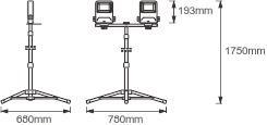 LEDV LED-Arbeitsleuchte inkl. Stativ 