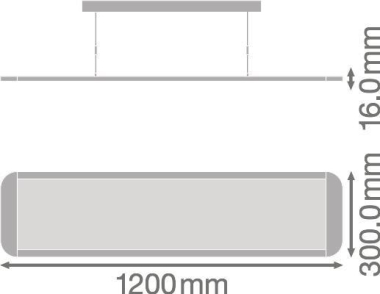 LEDV PANEL D/I 1200 36W/3000K UGR19 