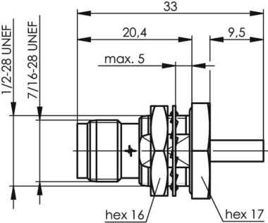 TG TNC-Einbaubuchse Cr/Cr      100023771 