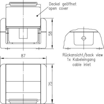 TG Gehäuse AP 75x86x58mm     H02000A0069 