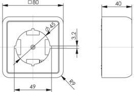 TG Aufputz-Set alpinweiss    H02000C0027 