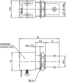 TG BNC-Einbaubuchse isoliert J01001A0037 