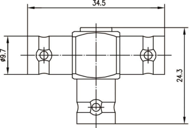 TG BNC-T-Stück 50 OHM (F-F-  J01004B0616 