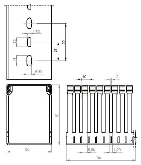Unex Verdrahtungskanal 80x60    80.60.77 
