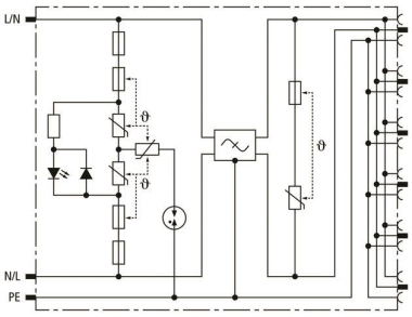 DEHN SFL PRO 6X 19z ÜS-Steckdosenleiste 