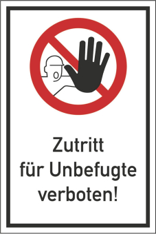 HEIN Kombischild Zutritt..verboten 23564 