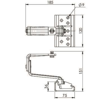 OBO DHU T A2 Dachhaken Profil schraubbar 