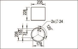 RIDI Anbaudownlight  ADLR 235/3000-840 W 
