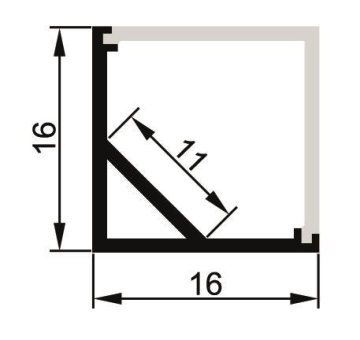 Rutec Profil Abd. opal 16/16E      65673 