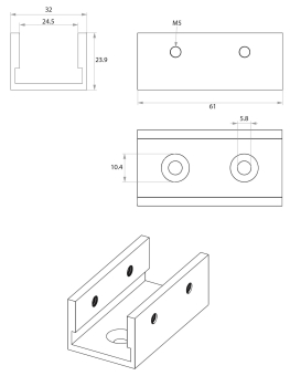 Rutec Befestigungsschiene f.68025  68028 
