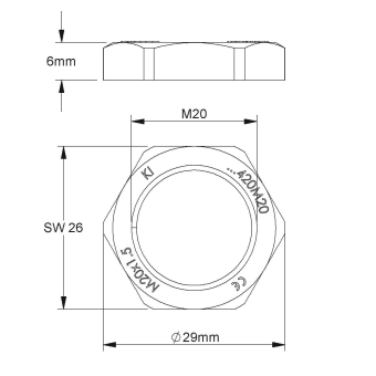 Kleinhuis Sechskantmutter M20    1420M20 