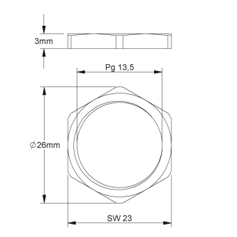 Kleinhuis Sechskantmutter Pg13,5  420/13 