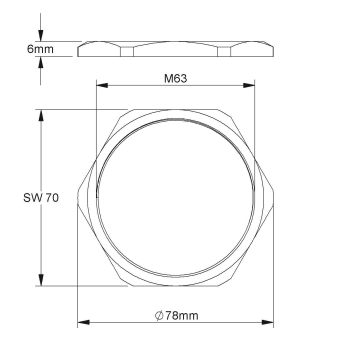 Kleinhuis Sechskantmutter M63     420M63 