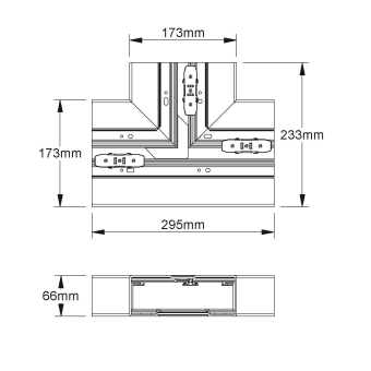 Kleinhuis T-Stück 90° m.Lochung BT1708.3 