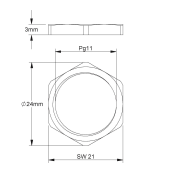 Kleinhuis Sechskantmutter Pg11    420/11 