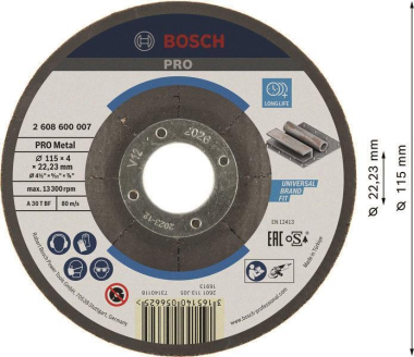 Bosch Schruppscheibe gekröpft 2608600007 