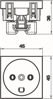 OBO SKS-DK0 RW1 Steckdose dänische Ausf 