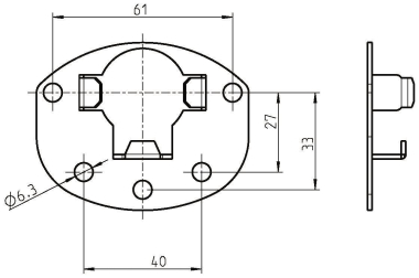 Rademacher 4022 Gegenlager aus Metall 