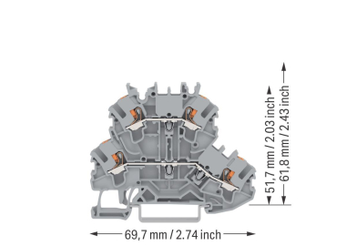 WAGO 2202-2201 Doppelstockklemme 