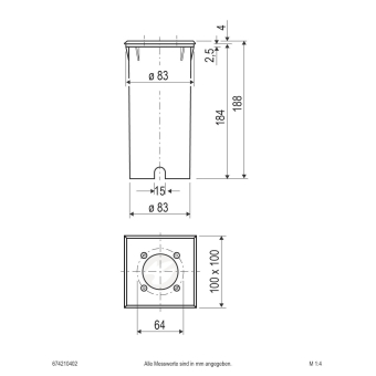 EVN LED Bodeneinbau -quad. -   674210402 