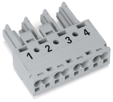 WAGO 770-244 Buchse,4-polig,Kod. B,grau 