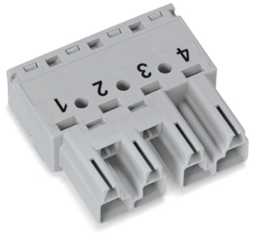 WAGO 770-254 Stecker,4-polig,grau 