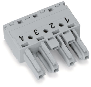 WAGO 770-244 Buchse,4-polig,Kod. B,grau 