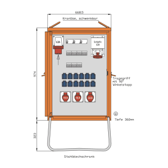 Walther Endverteiler 44kVA     WEV0803R1 