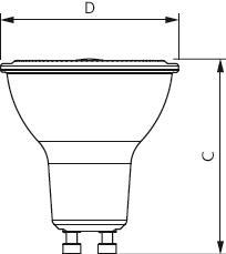 Philips MAS LEDspot UE 2.1-50W GU10 DIM 