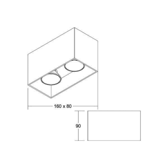 BRUM Anbaudownlight TURN eckig  45135180 