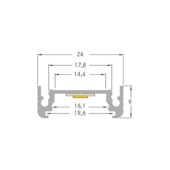 BRUM LED-Alu-Profil Länge: 2000 53602080 