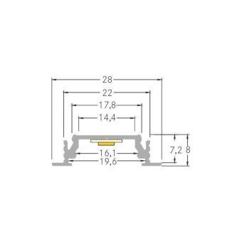 BRUM Alu-Flügelprofil 1St =2000mm P34-14 