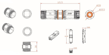 EFB IP68 Kabelverbinder       IP68KV6AWP 