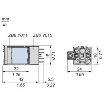 Schneider Befestigungsadapter    ZB6Y011 