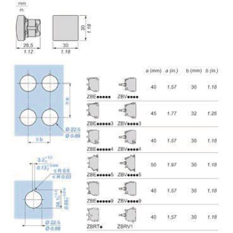 GS Leuchtmelder quadratisch     ZB5CV013 