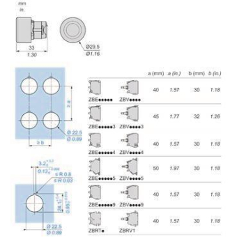 GS Drucktaster flach mit         ZB5AP3S 