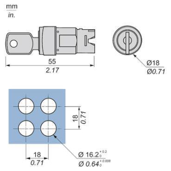 Schneider Schlüsselschalter       ZB6AGH 