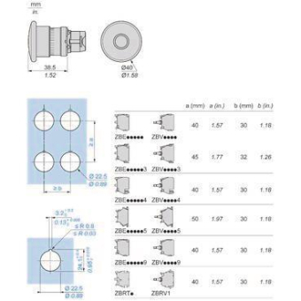 Schneider Pilzdrucktaster 40mm    ZB5AT2 