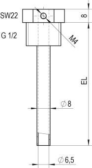 ALRE-IT Tauchhülse m.Einstich   THMs/250 