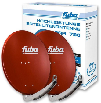 Fuba DAA 780 RR Satellitenantennen rot 